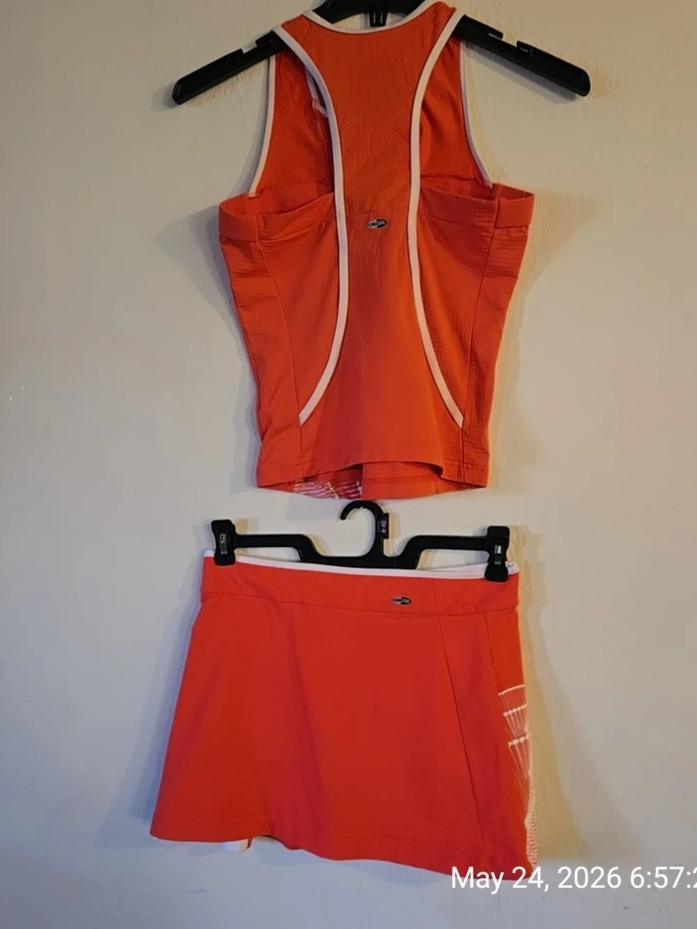 Adidas Orange Tennis Tank & Skirt Set - Picture 2 of 10